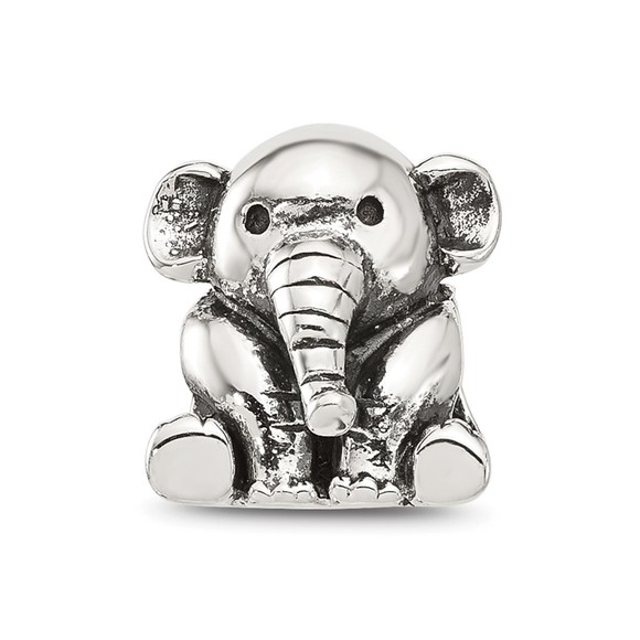 925 Sterling Silver Reflections Sitting Elephant Bracelet Necklace Charm Bead - Picture 5 of 6